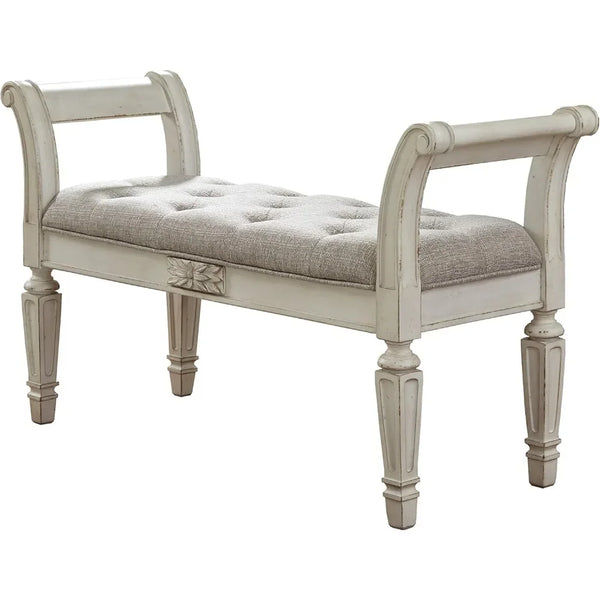 Realyn Country Upholstered Tufted Accent Bench